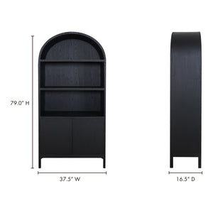 Moe's Wilde Display Cabinet in Black Oak