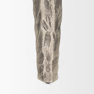 Randy Textured Silver Nickel Cast Aluminum Metal Accent Table
