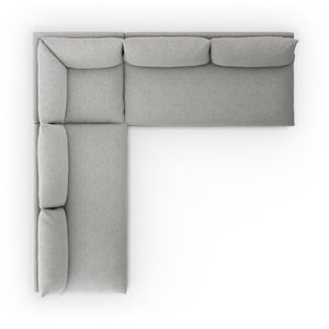 Grant Outdoor 3 Pc Sectional In Faye Ash