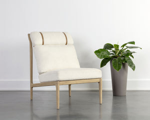 ELANOR LOUNGE CHAIR - LIGHT OAK - ALTRO WHITE