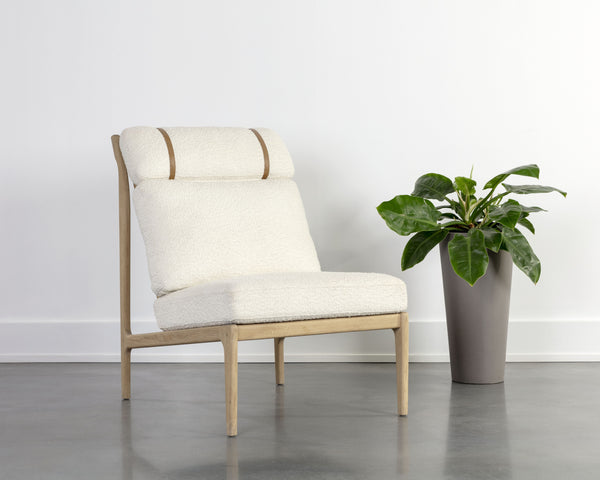 ELANOR LOUNGE CHAIR - LIGHT OAK - ALTRO WHITE