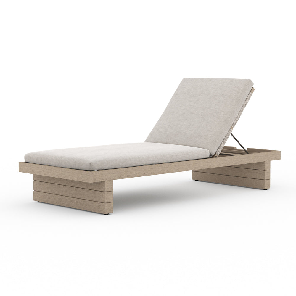 Leroy Outdoor Chaise in Brown/Stone Grey