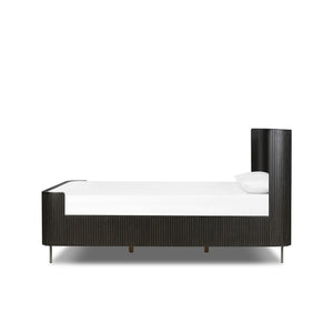 Fletcher King Bed - Distressed Black Oak