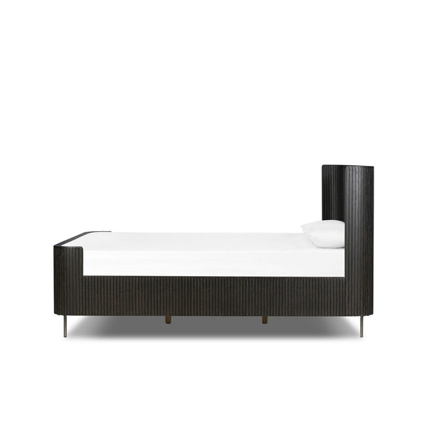 Fletcher King Bed - Distressed Black Oak