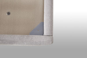 ELLA Storage KING Bed in greige tweed