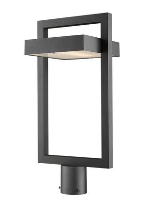 Luttrel 1 Light Outdoor Post Mount Fixture in Black Finish
