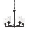 Savannah 5 Light Chandelier in Bronze Finish