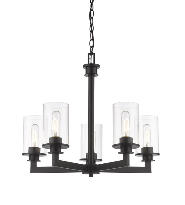 Savannah 5 Light Chandelier in Bronze Finish