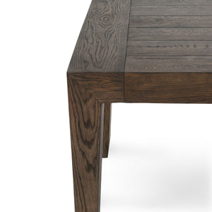 Troy Solid Wood Dining Table - Antique Brown