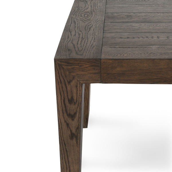 Troy Solid Wood Dining Table - Antique Brown