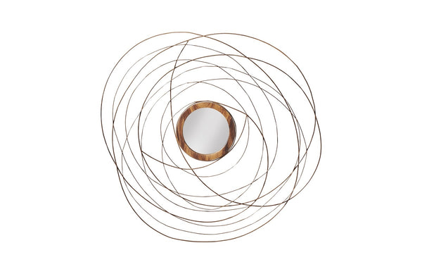 Nest Mirror, Chamcha Wood/Wire, Copper, Large
