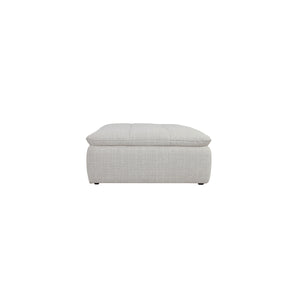 Moe's Lino Ottoman in Textured Oat