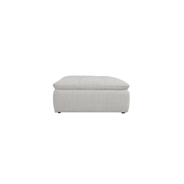 Moe's Lino Ottoman in Textured Oat