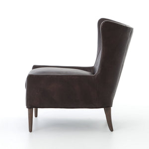 MARLOW WING CHAIR-VINTAGE BLACK