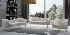 Bradford Sofa In Cream Velvet