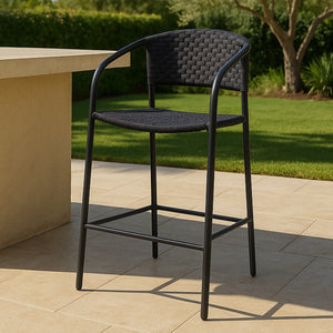 Moe's Zola Outdoor Bar Stool Dark Brown