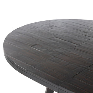 Eberwin Round Ext Dining Table - Dark Carbon