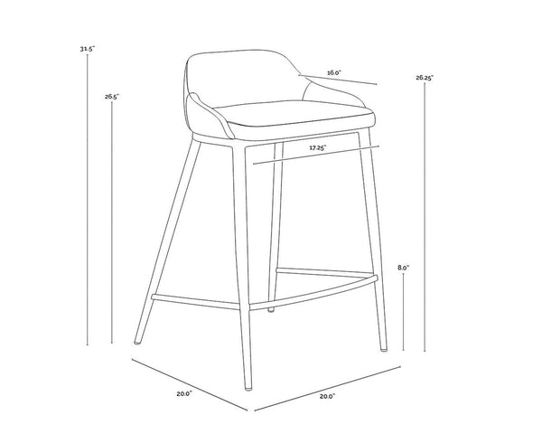 ASTRA COUNTER STOOL - BLACK - NIGHTFALL BLACK