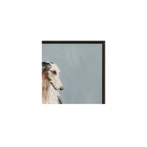 Moe's Blue Framed Dog Portrait