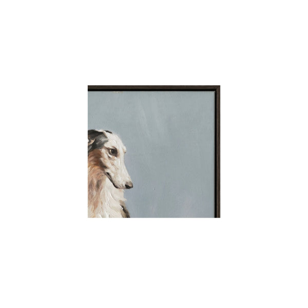 Moe's Blue Framed Dog Portrait