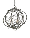 Genesis Black Orb Chandelier In Black Iron