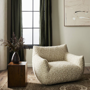 Margot Swivel Chair In Solema Cream