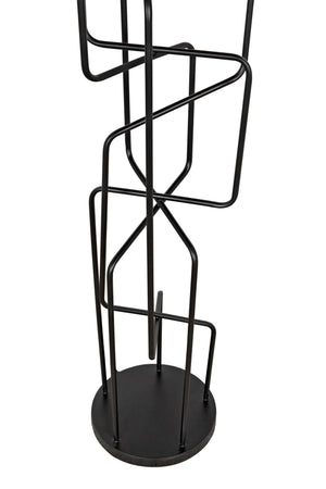 Moriarty Floor Lamp, Black Metal