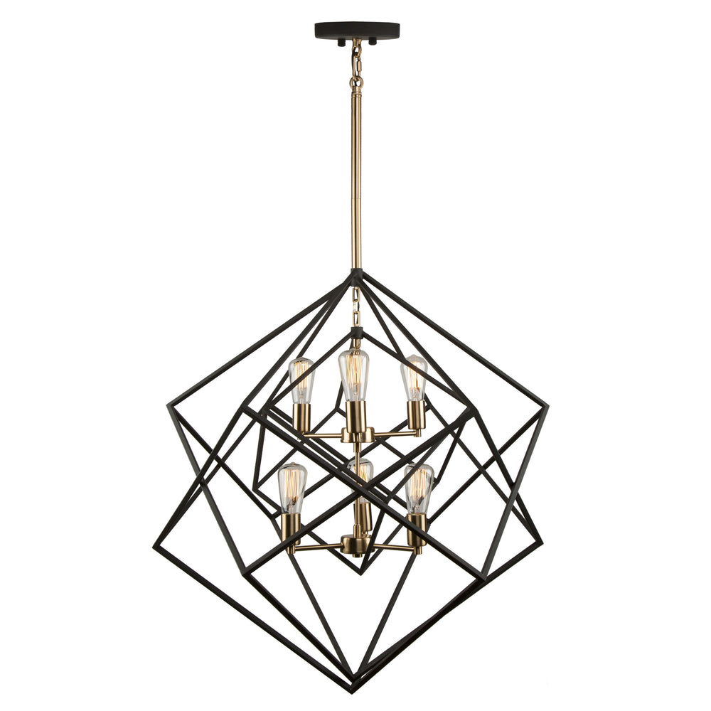 Artistry AC11116 Chandelier in Matte Black & Harvest Brass