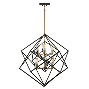 Artistry AC11116 Chandelier in Matte Black & Harvest Brass