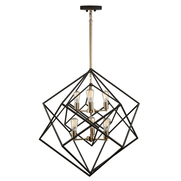 Artistry AC11116 Chandelier in Matte Black & Harvest Brass