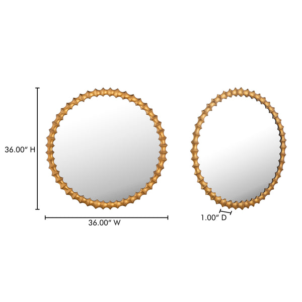 Moe's Whitby Mirror Aged Brass