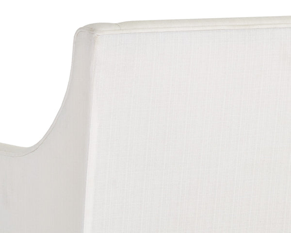 MALIK DINING ARMCHAIR - ASH GREY - LINOSO IVORY
