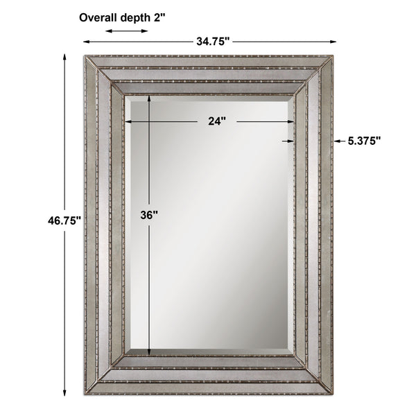 Seymour Antique Silver Mirror