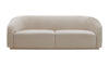 Yara Pleated Beige Velvet Sofa