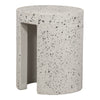 Moe's Lyon Outdoor Stool White Terrazzo