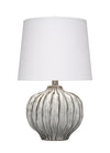 Reef Ceramic Table Lamp with Linen Shade