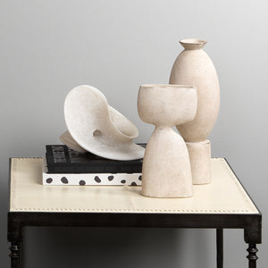 Amorphous Resin Decorative Table Object, White