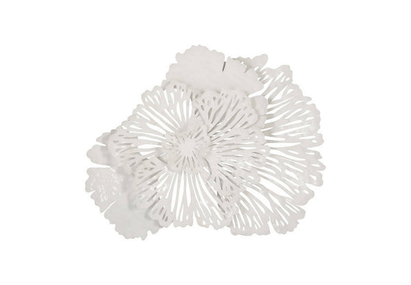 Flower Wall Art White, Small