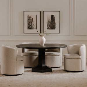Moe's Dane Swivel Dining Chair in Beige