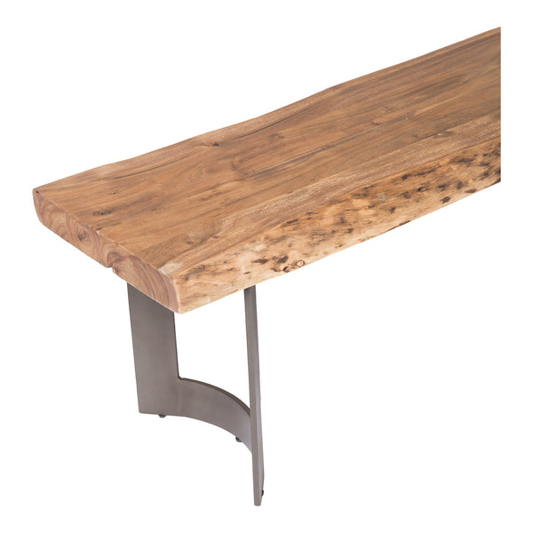 Bent Collection Small Brown Live Edge Bench