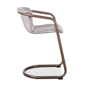 Portofino Leather Counter Chair Vintage White