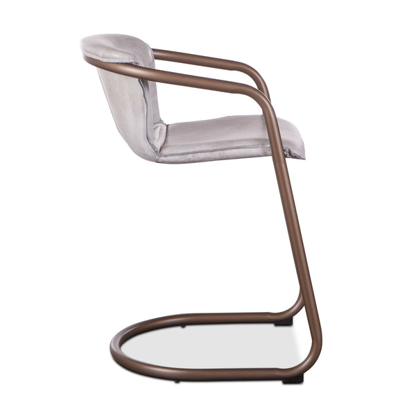 Portofino Leather Counter Chair Vintage White
