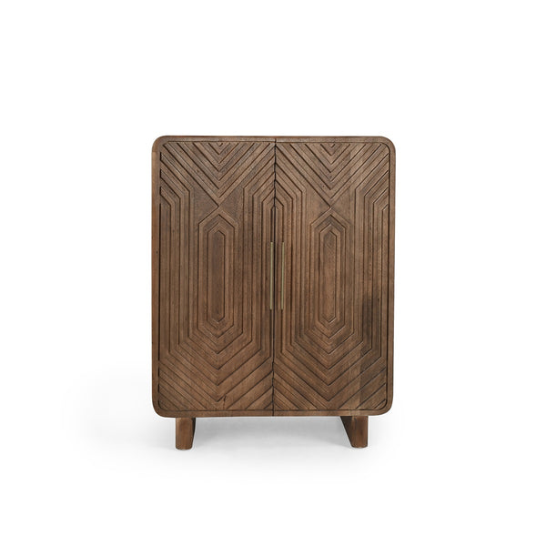 Holmes Mango Wood Bar Cabinet - Artisan Brown