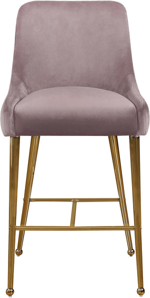 Irvin Stool In Pink Velvet
