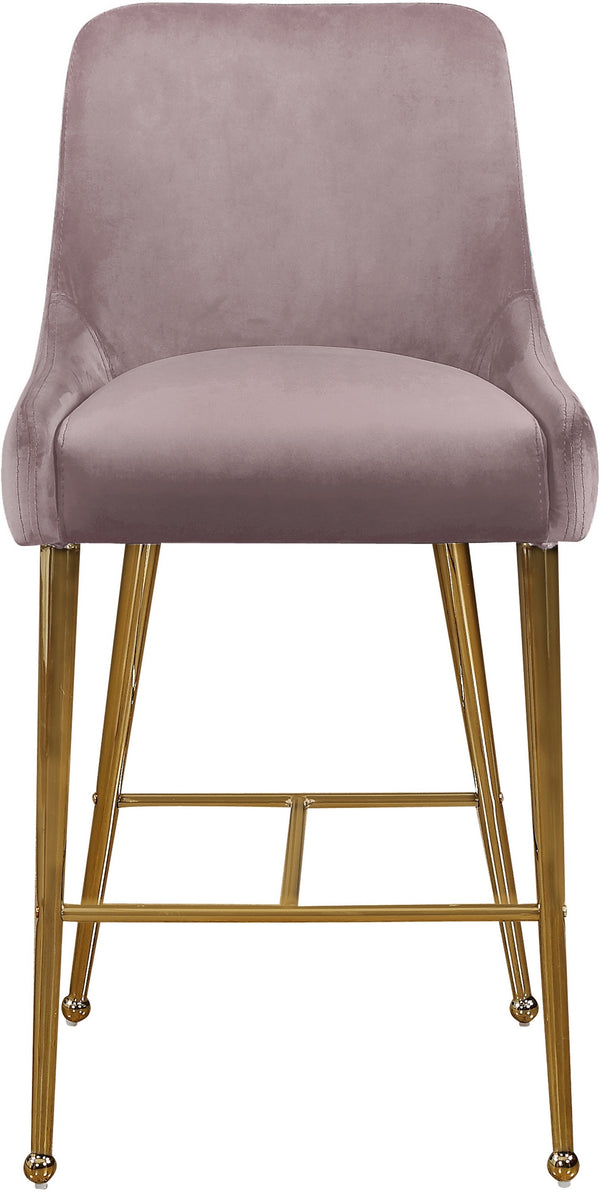 Irvin Stool In Pink Velvet