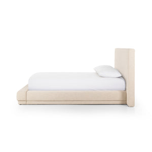 Martina Bed Wide Queen in Bergamo Parchment