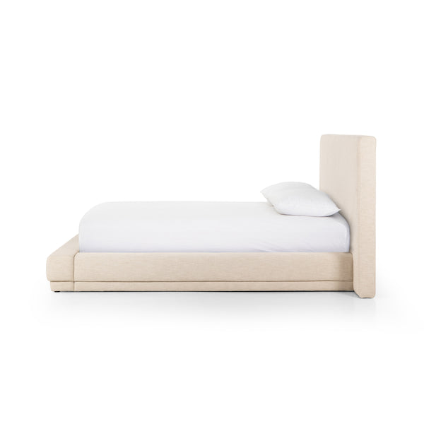 Martina Bed Wide Queen in Bergamo Parchment