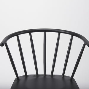 Colin 21.3L x 21.3W x 30.3H Black Metal Dining Chair