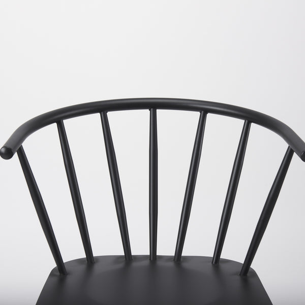 Colin 21.3L x 21.3W x 30.3H Black Metal Dining Chair