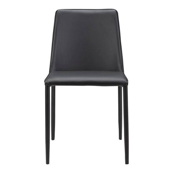 Nora Dining Chair Set in Black Vegan Leather